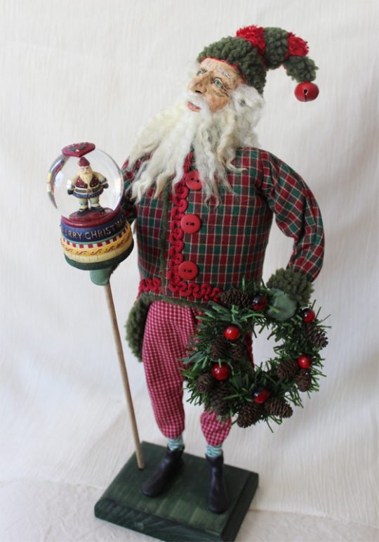 Merry Christmas Santa with Snow Globe